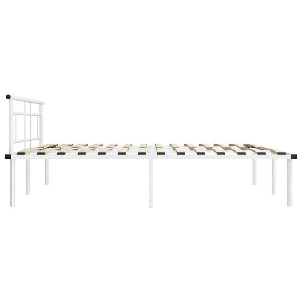 Baltos spalvos metalinis lovos rėmas 180x200 cm konstrukcijos vaizdas