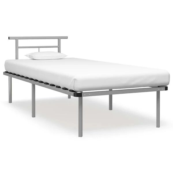 Pilkas metalinis lovos rėmas 90x200 cm