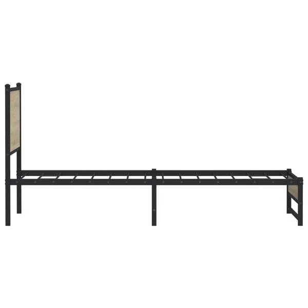 vidaXL lovos rėmas sonoma ąžuolo spalvos 100x200cm, apačios erdvė daiktams