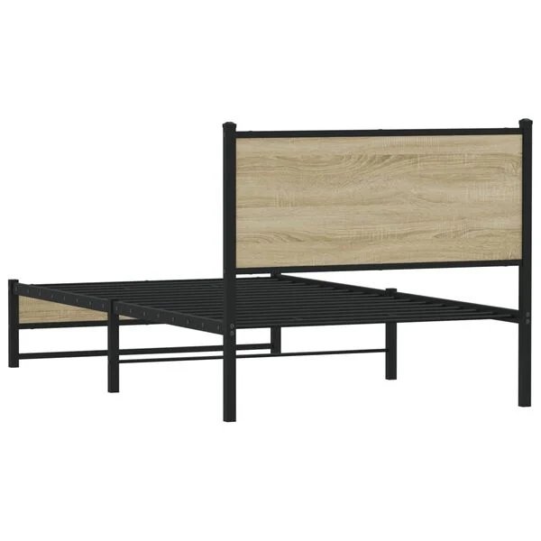 vidaXL lovos rėmas sonoma ąžuolo spalvos 100x200cm, detalė