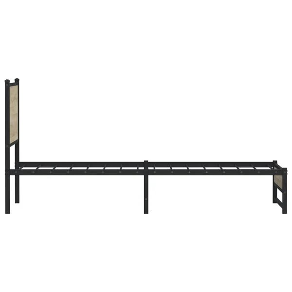 vidaXL lovos rėmas sonoma ąžuolo spalvos 80x200 cm, metalinis rėmas ir kojelės