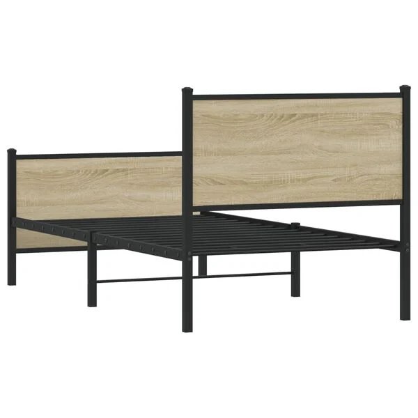 vidaXL lovos rėmas sonoma ąžuolo spalvos 80x200 cm, surinktas lovos rėmas