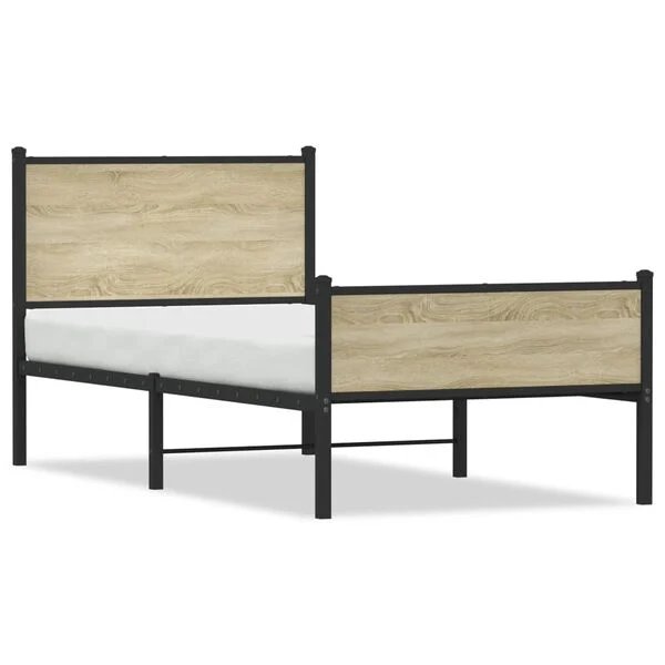 Lovos rėmas sonoma ąžuolo spalvos 100x200cm be čiužinio