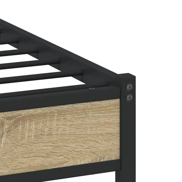 vidaXL lovos rėmas sonoma ąžuolo spalvos, detalus vaizdas