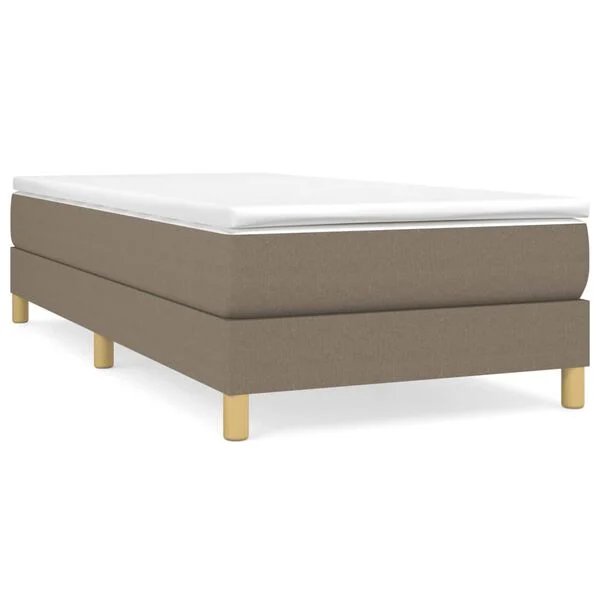 vidaXL lovos rėmas su spyruoklėmis taupe spalvos 90x190 cm