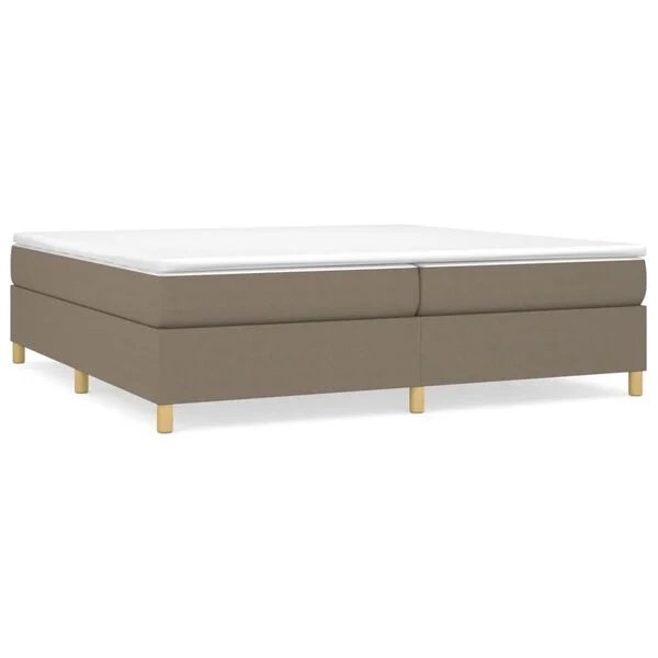 Taupe spalvos vidaXL lovos rėmas su spyruoklėmis, matmenys 200x200 cm