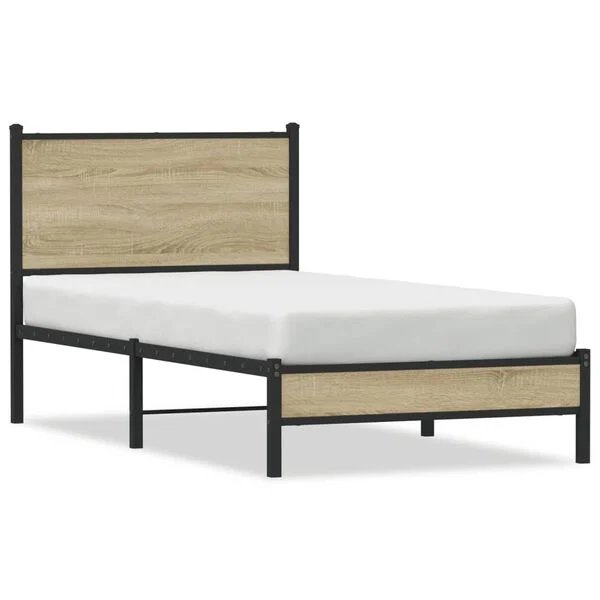 vidaXL lovos rėmas sonoma ąžuolo spalvos 90x200 cm