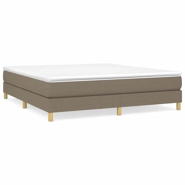 Taupe spalvos vidaXL lovos rėmas su spyruoklėmis 180x200 cm