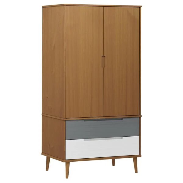 Opto.lt Drabužių spinta MOLDE ruda spalva, 90x55x175cm