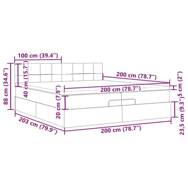 Opto.lt Osmanų lovos rėmas žalias aksomas 200x200cm