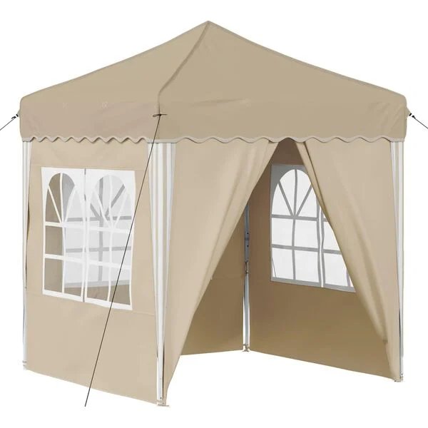 Opto.lt pop-up šventinė palapinė kreminės spalvos lauko renginiui