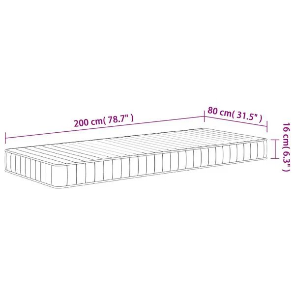 Opto.lt poroloninis čiužinys 80x200cm detalė ir tekstūra