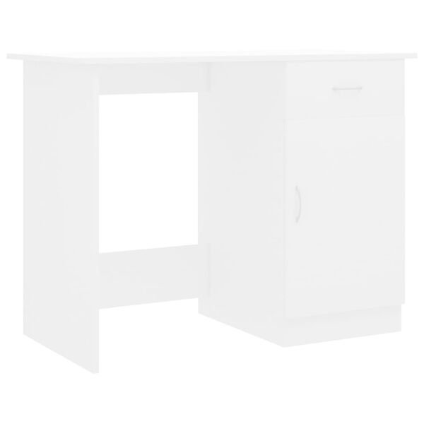 Opto.lt baltos spalvos rašomasis stalas, matmenys 100x50x76 cm