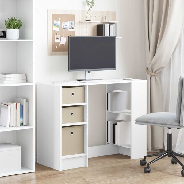 Baltas modernus stalas iš apdirbtos medienos