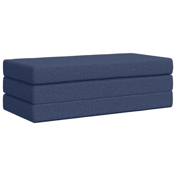 Sulankstoma mėlyna sofa lova Opto.lt šoninis vaizdas