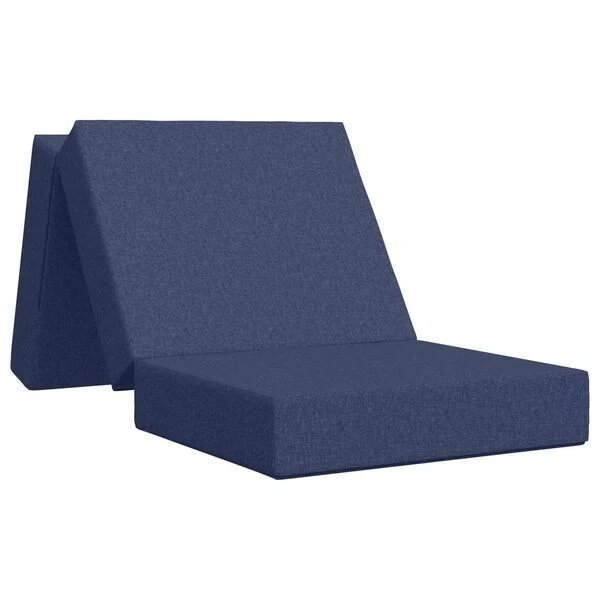 Sulankstoma sofa lova mėlyna, vaizdas iš priekio