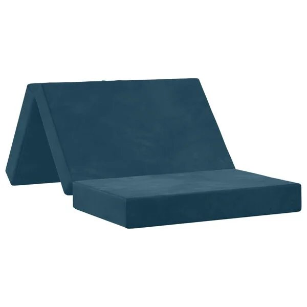 Moderni mėlyna sulankstoma sofa lova svetainėje