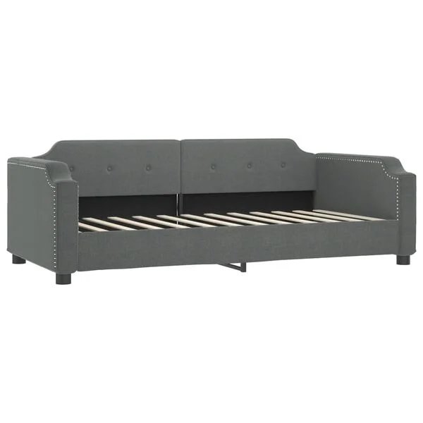 tamsiai pilka sofa-lova 90x200cm