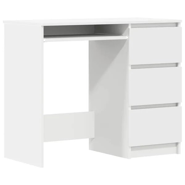 Opto.lt baltos spalvos rašomasis stalas iš apdirbtos medienos, 90x45x76 cm