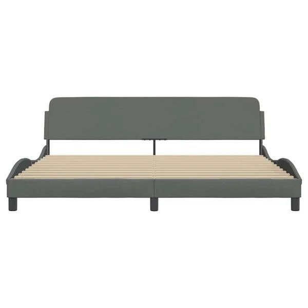 VidaXL Dover lovos rėmas tamsiai pilkas 200x200cm, konstrukcijos detalė