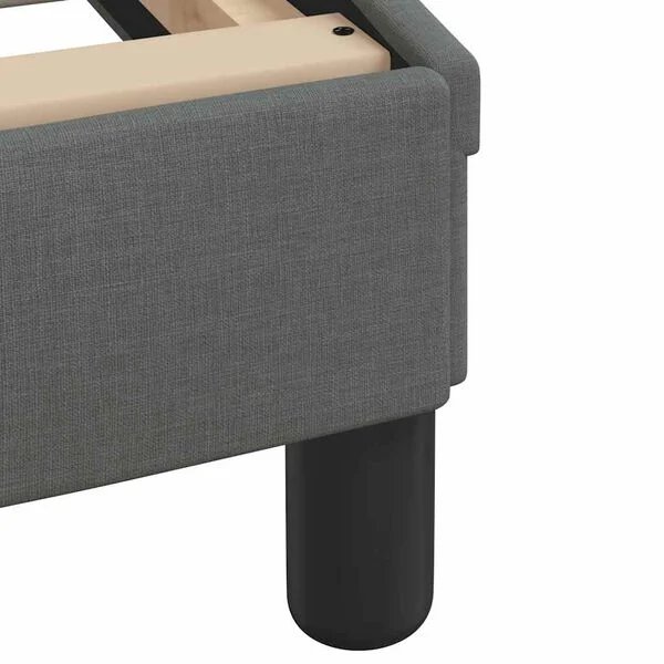 VidaXL Dover lovos rėmas tamsiai pilkas 200x200cm, faneros lentjuostės