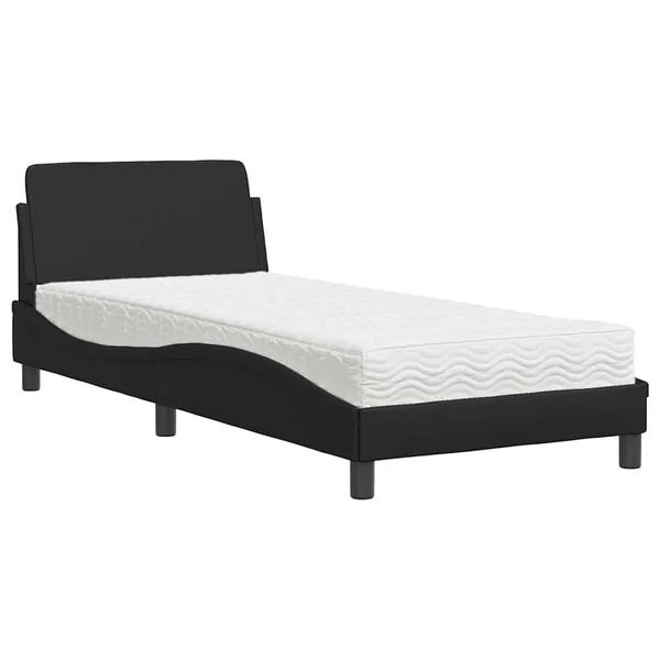 vidaXL Dover lova su čiužiniu juodos spalvos 80x200cm priekio vaizdas