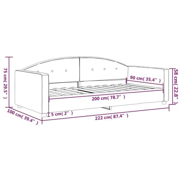 vidaXL patogi ir universali tamsiai pilkos spalvos sofa-lova