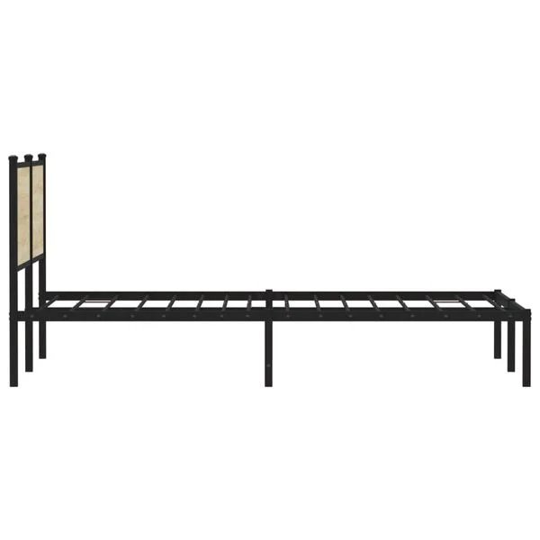 vidaXL lovos rėmas sonoma ąžuolo spalvos 137x190 cm, po lova vieta daiktams