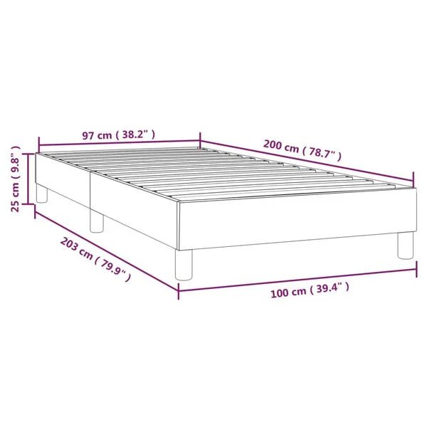 vidaXL lovos rėmas taupe spalvos, pilnas vaizdas 100x200 cm