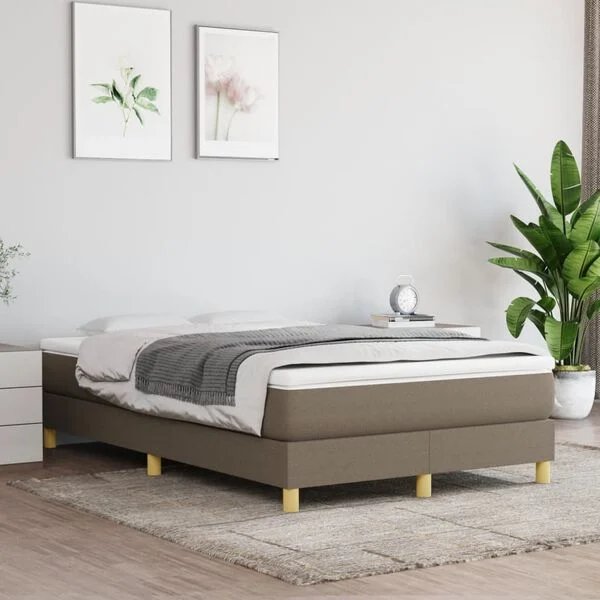 vidaXL lovos rėmas taupe spalvos šoninis vaizdas 120x200 cm