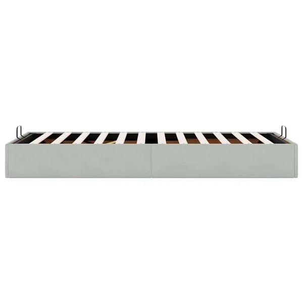 vidaXL Osmanų lovos rėmas pilkas 80x200 cm aksomas aksominė tekstūra