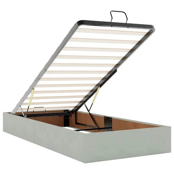 vidaXL Osmanų lovos rėmas pilkas 80x200 cm aksomas iš arti