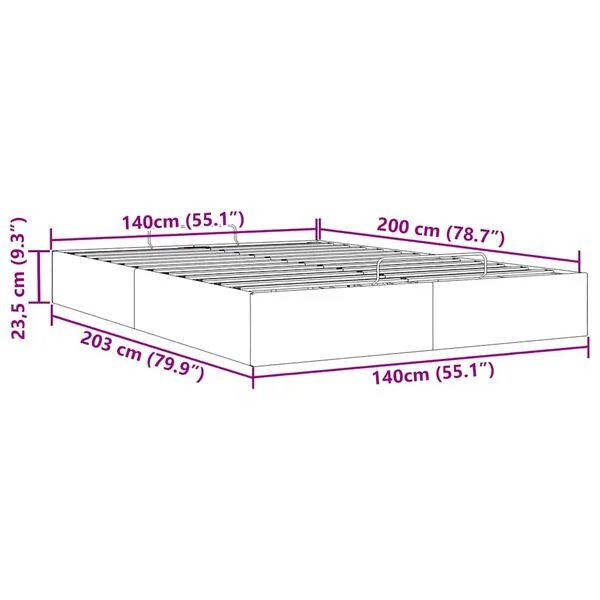 vidaXL Osmanų lovos rėmas tamsiai pilka 140x200 cm Velvet lovos rėmo detalės