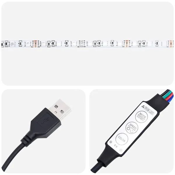 LED juostos ant žalia Osmanų lovos rėmo
