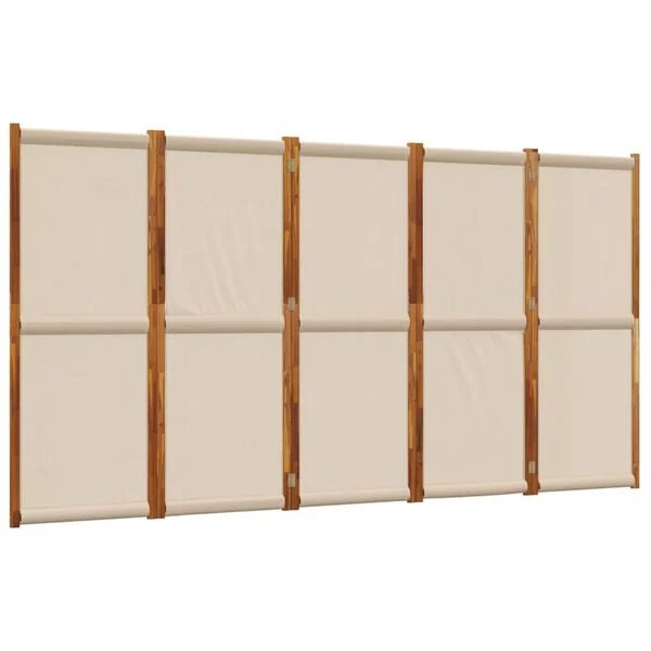 Kambario pertvara taupe spalvos, 5 segmentai, 350x180cm