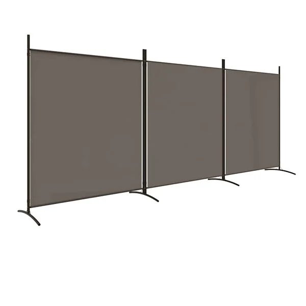 Antracito spalvos kambario pertvara, 525x180cm