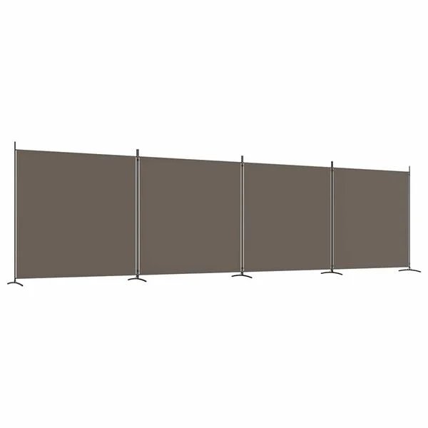 Antracito spalvos kambario pertvara 698x180cm