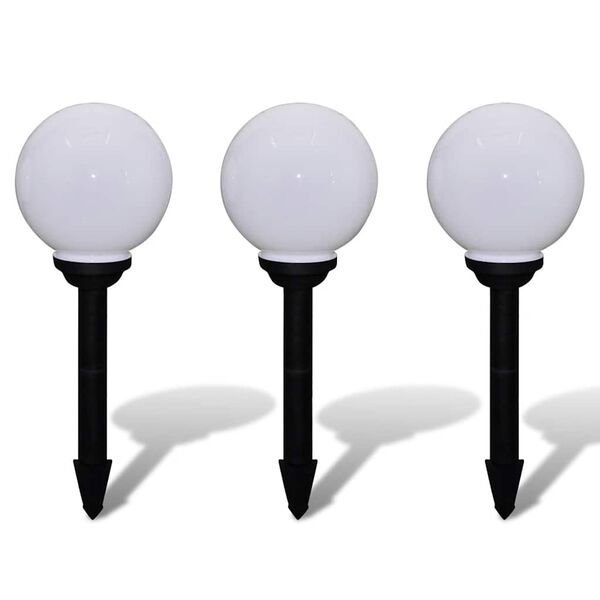 lauko LED šviestuvai takeliui, 3 vnt, 20 cm, įsmeigiami