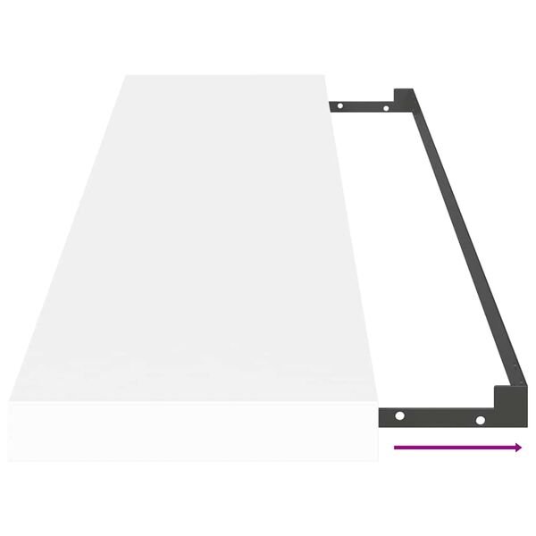 Pakabinamos lentynos, 2vnt., baltos, 90x23,5x3,8cm, MDF Balta 90 x 23.5 x 3.8 cm 2 nuotrauka 11