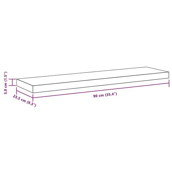 Pakabinamos lentynos, 2vnt., baltos, 90x23,5x3,8cm, MDF Balta 90 x 23.5 x 3.8 cm 2 nuotrauka 15