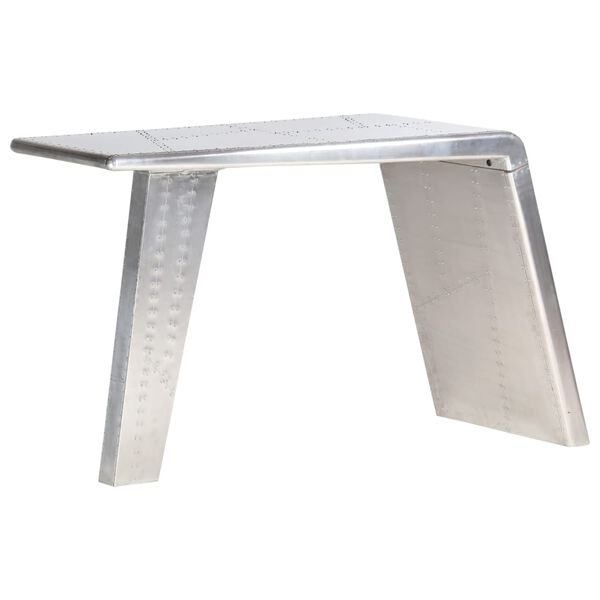 Aviator rašomasis stalas, sidabrinės sp., 112x50x76cm, metalas nuotrauka 9