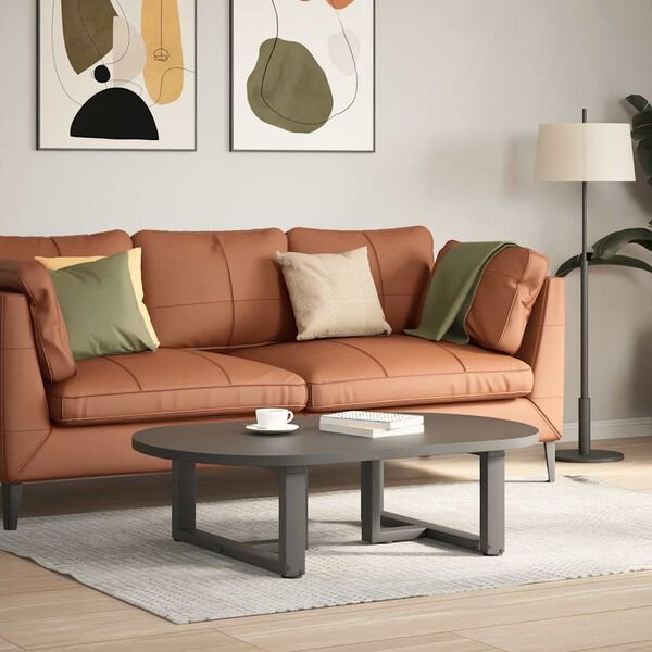 Kavos staliuko kojelės, T formos, 2 vnt., antracito spalvos, 70x25x(30-31) cm, plienas Antracito 70 x 25 x (30-31) cm nuotrauka 2