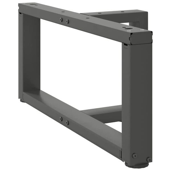 Kavos staliuko kojelės, T formos, 2 vnt., antracito spalvos, 70x25x(30-31) cm, plienas Antracito 70 x 25 x (30-31) cm nuotrauka 4