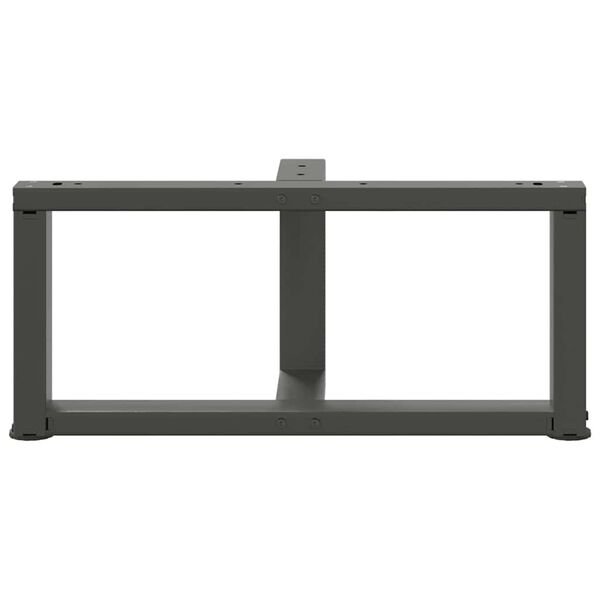 Kavos staliuko kojelės, T formos, 2 vnt., antracito spalvos, 70x25x(30-31) cm, plienas Antracito 70 x 25 x (30-31) cm nuotrauka 6