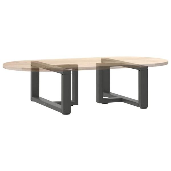Kavos staliuko kojelės, T formos, 2 vnt., antracito spalvos, 70x25x(30-31) cm, plienas Antracito 70 x 25 x (30-31) cm nuotrauka 8