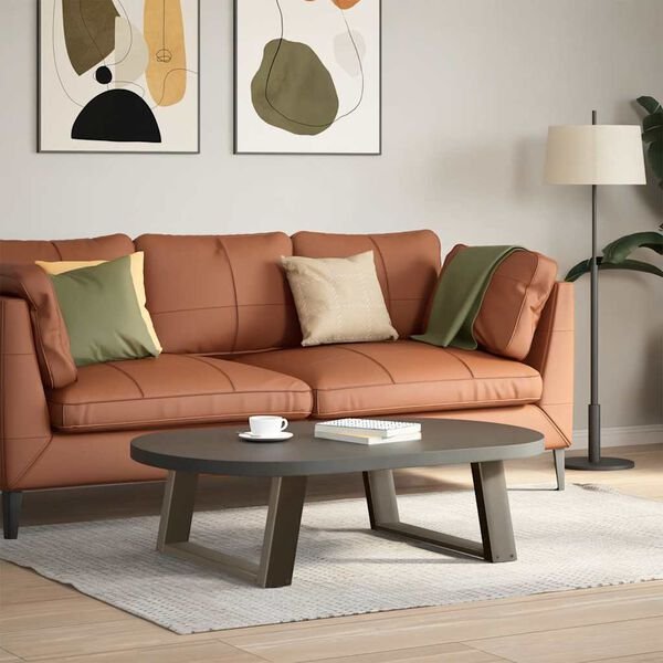Kavos staliuko kojelės, U formos, 2 vnt., natūralus plienas, 70x(30-31) cm, plienas Natūrali 70 x (30-31) cm nuotrauka 3