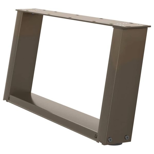 Kavos staliuko kojelės, U formos, 2 vnt., natūralus plienas, 70x(30-31) cm, plienas Natūrali 70 x (30-31) cm nuotrauka 4