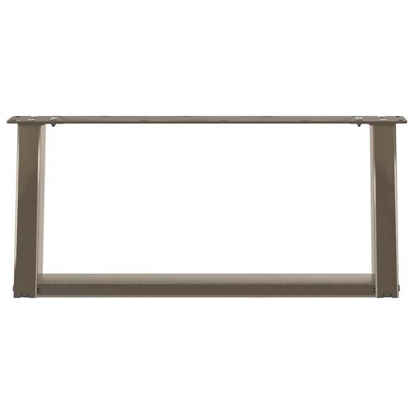 Kavos staliuko kojelės, U formos, 2 vnt., natūralus plienas, 70x(30-31) cm, plienas Natūrali 70 x (30-31) cm nuotrauka 5