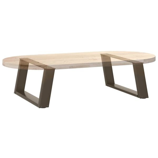 Kavos staliuko kojelės, U formos, 2 vnt., natūralus plienas, 70x(30-31) cm, plienas Natūrali 70 x (30-31) cm nuotrauka 8
