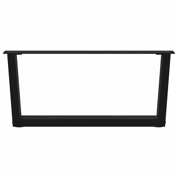 Kavos staliuko kojelės, V formos, 2 vnt., juodos, 70x(30-31,3) cm, plienas Juoda 70 x (30-31,3) cm 2 nuotrauka 5